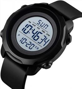 img 1 attached to Waterproof Military Digital Sports Watch For Men - CKE Wristwatch With LED Backlight, Stopwatch, And Alarm
