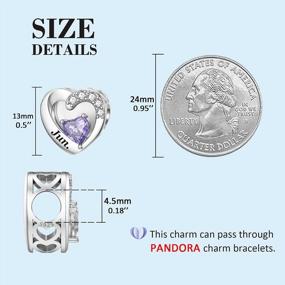 img 1 attached to Personalized Birthstone & Flower Charms: Pandora Bracelet Add-Ons For Women'S Best Birthday Gift - 925 Sterling Silver Beads
