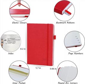 img 3 attached to Dotted Journal Kit, Feela Dot Grid Journal Hardcover Planner Notebook Set For Beginners Women Girls Note Taking With Journaling Supplies Stencils Stickers Pens Accessories, A5, 224 Pages, Red
