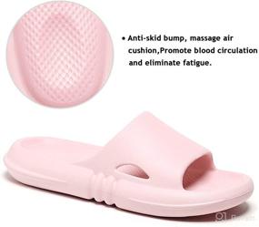 img 2 attached to 👞 Feionusin Men's Slippers with Quick Massage Cushion Foot, Hand, and Nail Care - Nail Art and Polish