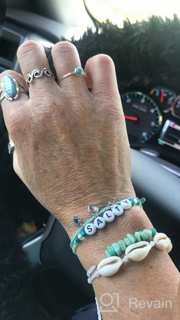 img 1 attached to Pura Vida Waterproof Winterfresh Bracelet Salty Alphabet Bead - Adjustable review by Gina Estevez