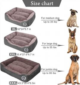 img 3 attached to PUPPBUDD Comfortable and Machine Washable Dog Bed for Large Dogs - Rectangle Dog Sofa with Nonskid Bottom Ideal for Medium and Multiple Large Dogs