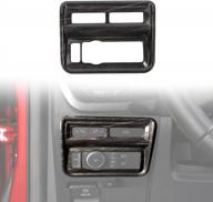 voodonala center console headlight control panel trim accessories for ford f150 2021 2022 (1pc,abs,black wood) logo