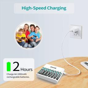 img 2 attached to Efficient 8 Bay AA/AAA Battery Charger With Type-C High-Speed Charging And Independent Slots - Dlyfull