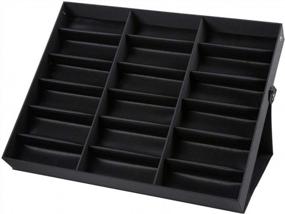 img 4 attached to Multi-Functional 18 Grid Storage Box In 3 Chic Colors - Ideal For Organizing And Displaying Eyeglasses, Sunglasses, And Jewelry