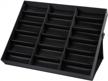 multi-functional 18 grid storage box in 3 chic colors - ideal for organizing and displaying eyeglasses, sunglasses, and jewelry logo