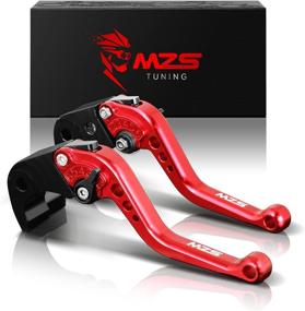 img 4 attached to 🏍️ High-Quality MZS Red Motorcycle Brake Clutch Levers - Short Adjustable CNC Compatible with FZ1 FAZER 2006-2015, FZ6 FAZER 2004-2010, FZ6R 2009-2017, FZ8 2011-2016, XJ6 Diversion 2009-2016 - Ultimate Handling and Style Upgrade!