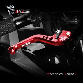 img 3 attached to 🏍️ High-Quality MZS Red Motorcycle Brake Clutch Levers - Short Adjustable CNC Compatible with FZ1 FAZER 2006-2015, FZ6 FAZER 2004-2010, FZ6R 2009-2017, FZ8 2011-2016, XJ6 Diversion 2009-2016 - Ultimate Handling and Style Upgrade!