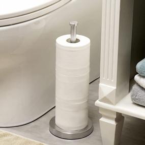 img 4 attached to Stylish And Practical: KES Toilet Paper Storage Stand For Organizing 3 Rolls Of Toilet Paper In Brushed Nickel Finish