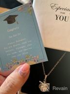 img 1 attached to Wisdom Owl Graduation Necklace: Perfect Gift for Her 2021 with Card and Jewelry Box review by Amy Cummings