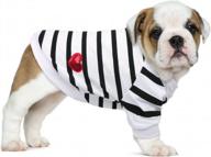 preferhouse pet dog striped t-shirt dogs cats cotton vest spring summer pet apparel tee shirt suitable for small and medium large pets french bulldog bichon logo