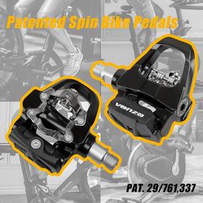 img 3 attached to VENZO Compatible With Shimano SPD-SL & Shimano SPD System For Indoor Fitness Exercise Bike Bicycle Pedals & Cleats With 9/16" Heavy Duty Spindles Sealed Bearing