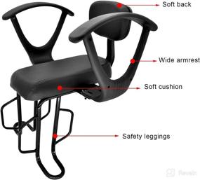 img 2 attached to 🚲 Foldable Rear Kids Bike Seat - TZUTOGETHER Outdoor Child Bicycle Seat with Cushion Armrest Footrest Set, Suitable for Children 2-10 Years (Up to 220 Pound)