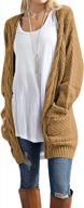 stylish and comfortable: traleubie women's chunky cardigan sweater with boho charm logo