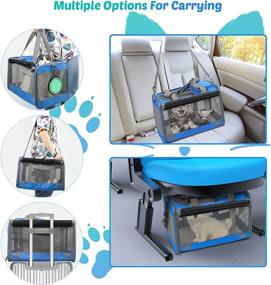 img 1 attached to Cat Carrier Soft Sided Collapsible Breathable