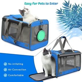 img 3 attached to Cat Carrier Soft Sided Collapsible Breathable