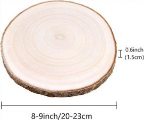 img 3 attached to Set Of 8 Rustic Wood Slices - Perfect For Weddings, Table Centerpieces, And DIY Crafts, 8-9 Inches Round
