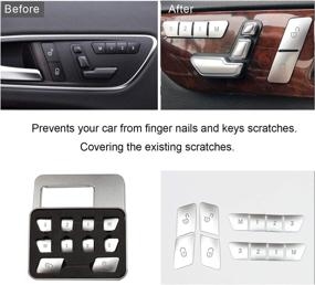 img 3 attached to Silver Steering Wheel Button Stickers Cover Car Interior Decoration Trim Compatible With Mercedes Benz ML GL GLK GLA CLA CLS SL A B C E G Class Inner Accessories (12Pcs)