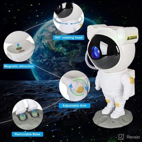 img 2 attached to Immerse in the Astral Experience: KWARIN Astronaut Galaxy Projector Starry Night Light with Timer and Remote - Perfect Gift for Kids, Baby, Game Room, and Home Theater!