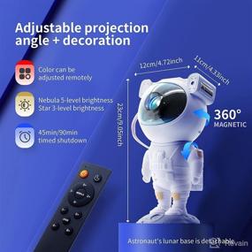 img 1 attached to Immerse in the Astral Experience: KWARIN Astronaut Galaxy Projector Starry Night Light with Timer and Remote - Perfect Gift for Kids, Baby, Game Room, and Home Theater!