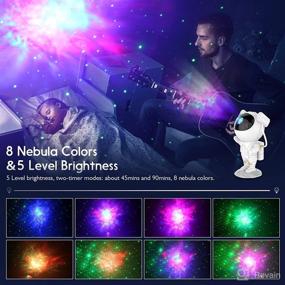 img 3 attached to Immerse in the Astral Experience: KWARIN Astronaut Galaxy Projector Starry Night Light with Timer and Remote - Perfect Gift for Kids, Baby, Game Room, and Home Theater!