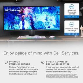 img 1 attached to 🖥️ Dell 34" Curved Monitor with 3440X1440 Resolution, Anti-Glare Screen, Tilt Adjustment, and Flicker-Free Technology