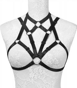 img 3 attached to JELINDA Women'S Harness Body Elastic Belt Strappy Hollow Out Bra