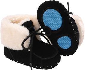 img 4 attached to Nomere Newborn Premium Anti Slip Prewalker Boys' Shoes via Boots