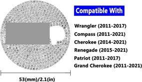 img 3 attached to ShuDay Bling Steering Wheel Emblem Interior Accessories Stickers Cover Trim Compatible With Jeep Cherokee Compass Grand Cherokee Patriot Renegade Wrangler (Bling Small 2