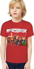 img 2 attached to 👕 Miollibarn Printed Sleeve T Shirts: Stylish Children's Boys' Clothing - Tops, Tees & Shirts