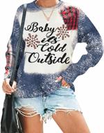 cozy up in our merry christmas vintage bleached sweatshirt with long sleeves for women - perfect casual top for the cold season logo