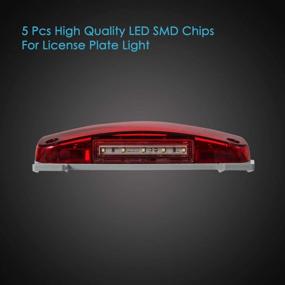 img 1 attached to Upgrade Your RV Camper Trailer Lights: Red LED Stop Turn Brake Tail Light Kit With Waterproof Design And Easy Surface Mounting - Left And Right Set Included