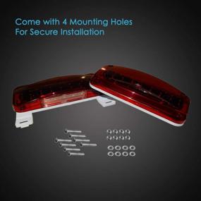 img 2 attached to Upgrade Your RV Camper Trailer Lights: Red LED Stop Turn Brake Tail Light Kit With Waterproof Design And Easy Surface Mounting - Left And Right Set Included