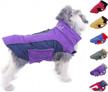 waterproof windproof reversible winter dog jacket - thinkpet cold weather coats, thick padded warm coat reflective vest clothes for puppy small medium large dogs logo