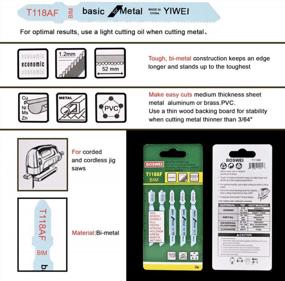 img 1 attached to 5Pc Universal T-Shank 21" TPI Jig Saw Blades For Metal Cutting - Toolman