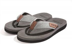 img 3 attached to Men'S Flip-Flops Comfort Slippers Beach Sandals Size 6-15 FITORY