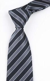 img 2 attached to Elfeves Men'S Striped Pattern Formal Ties For College Daily Wear