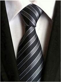 img 3 attached to Elfeves Men'S Striped Pattern Formal Ties For College Daily Wear
