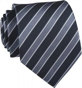 img 4 attached to Elfeves Men'S Striped Pattern Formal Ties For College Daily Wear