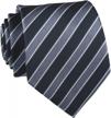 elfeves men's striped pattern formal ties for college daily wear logo