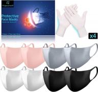 premium protective face mask and gloves kit with 3 layers of protection logo