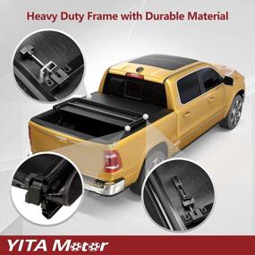 img 1 attached to 2021-2023 Nissan Titan 5.5Ft Fleetside Bed Soft Tri-Fold Tonneau Cover W/ Utili-Track System - YITAMOTOR