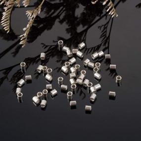 img 2 attached to Создавайте потрясающие украшения с 50 обжимными бусинами из стерлингового серебра 925 пробы DanLingJewelry - идеально подходит для изготовления ювелирных изделий