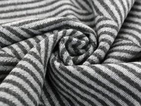 img 1 attached to Men'S Wool Striped Scarf Winter Warm Long Lightweight Fringed Grey Fashion