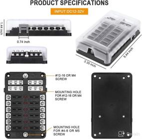 img 2 attached to 🚗 Electop 12-Way Blade Fuse Block: Ultimate Circuit Protection for Automotive Car Truck Boat Marine RV Van