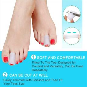 img 2 attached to Povihome Toe Sleeves, Toe Protectors, 10 Pack Toe Tube Pads For Hammer Toe,Stubbed Toe,Corns, Calluses Protect