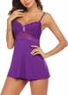 wearella women's cami short pj set in sexy sleeveless nightwear sleepwear s~xxl, purple logo
