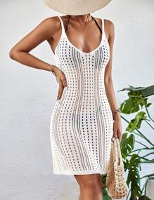 img 1 attached to Stylish Crochet Women'S Swimsuit Cover-Up Dress For A Chic Beach Look