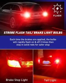 img 2 attached to Upgrade Your Brake Lights With AUTOONE 7440/7443 LED Strobe Bulbs - Canbus Ready, 300% Brighter, Pack Of 2