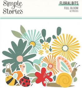 img 1 attached to Full Bloom Designer Collection Pack By Simple Stories - Featuring 12X12 Kit, Coordinating Paper, Chipboard, Floral Embellishments, Stickers, And Enamel Dots